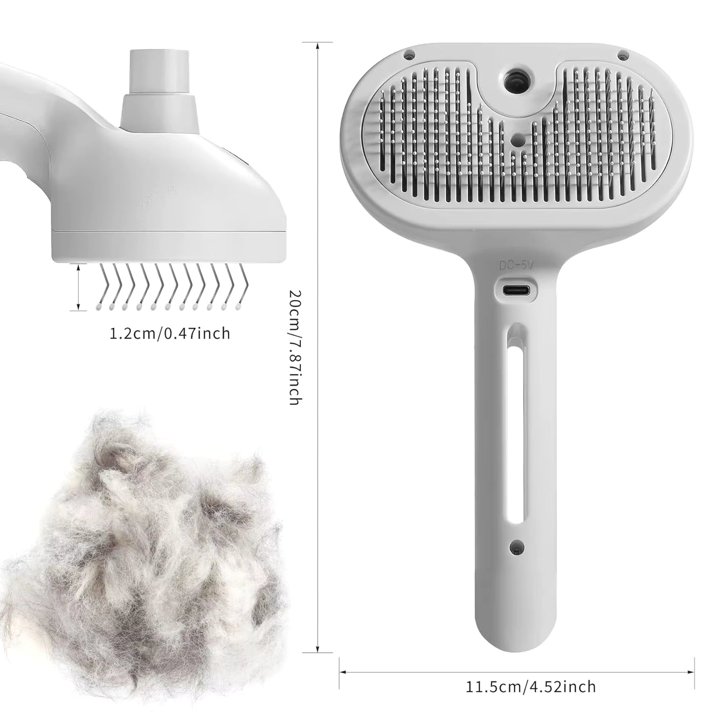 Pet Steam Brush – 2-in-1 Grooming & Hair Removal Tool