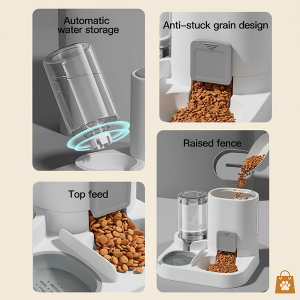 PetFlow Duo — Automatic Food & Water Station (2-in-1 For Cats & Dogs)